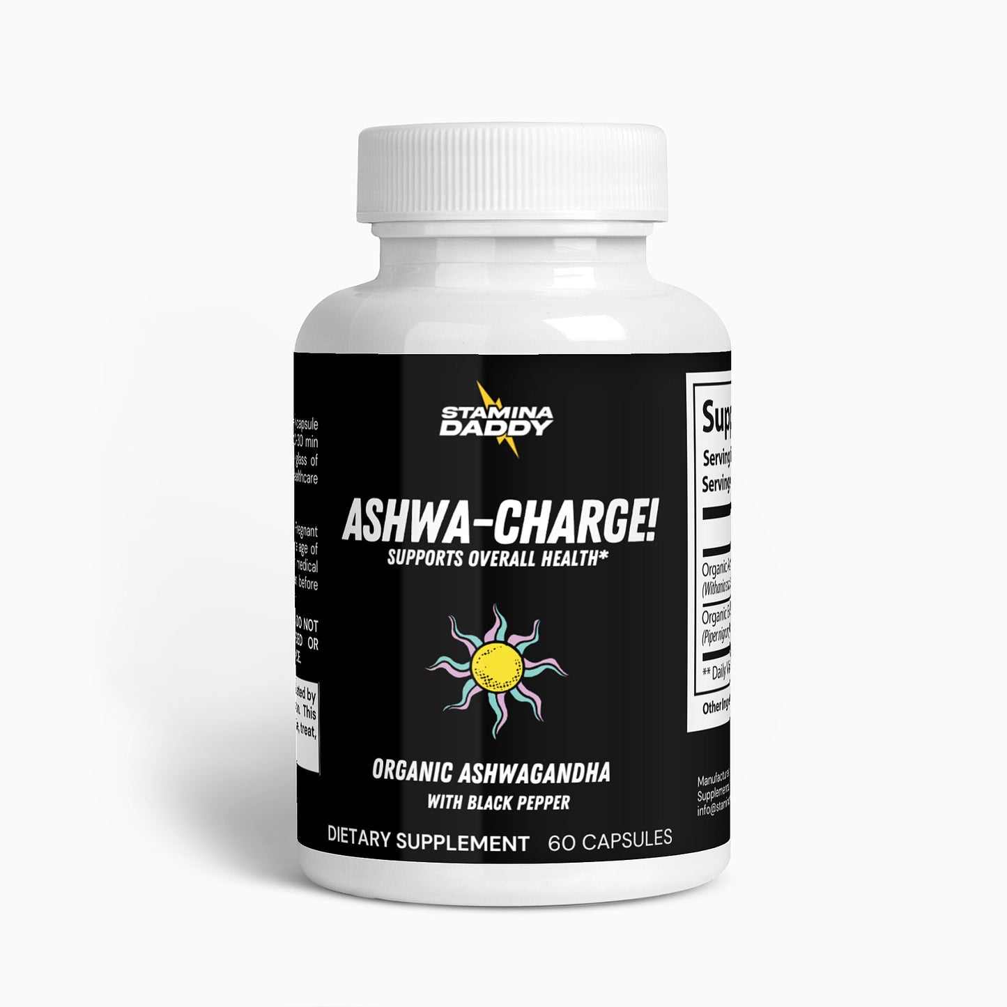 ASHWA-CHARGE! Organic Ashwagandha with Black Pepper