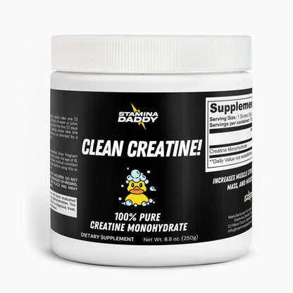 CLEAN CREATINE! - 100% Pure Creatine Monohydrate Powder