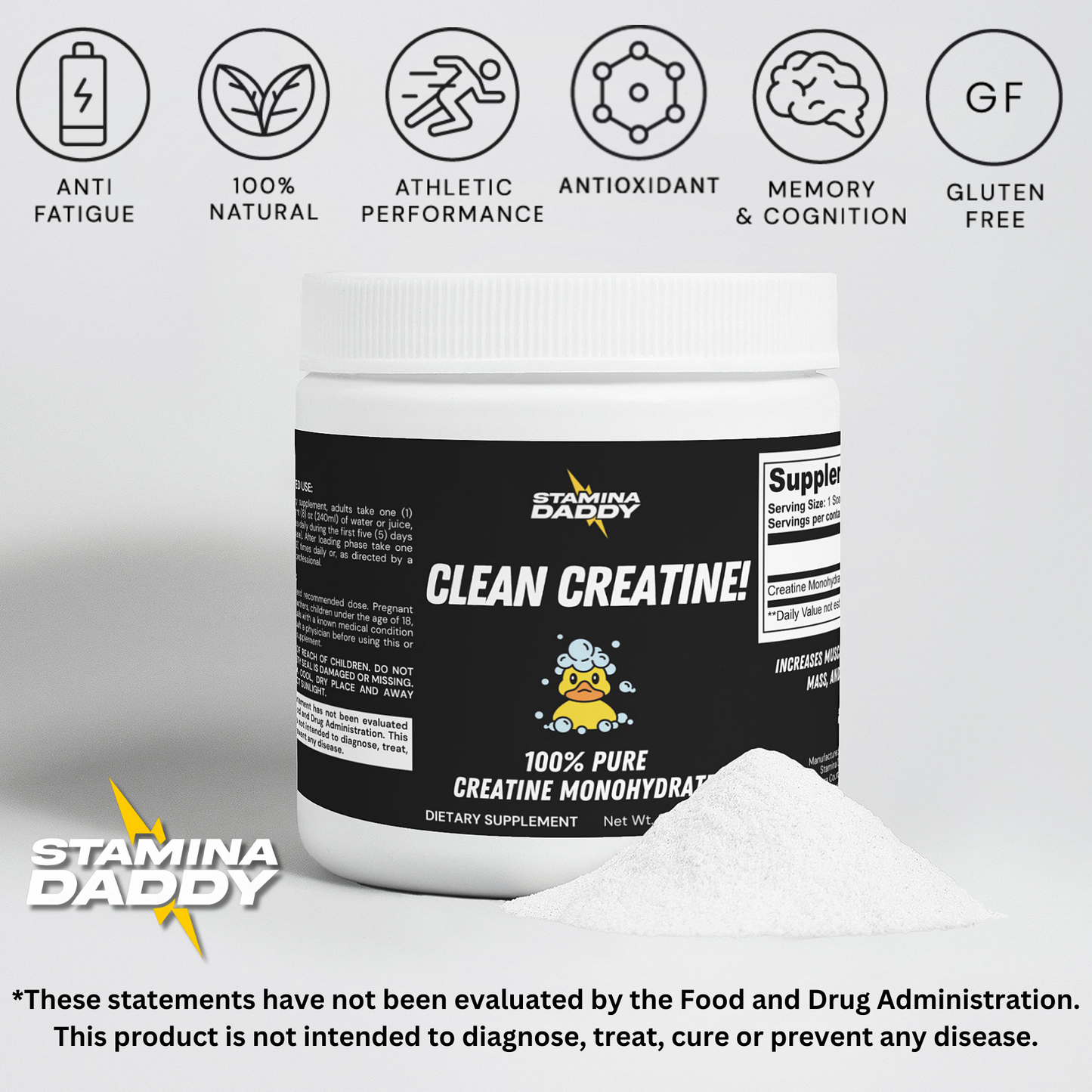 CLEAN CREATINE! - 100% Pure Creatine Monohydrate Powder