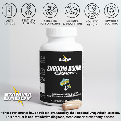 SHROOM BOOM! - Mushroom Complex 10-in-1 Capsules.