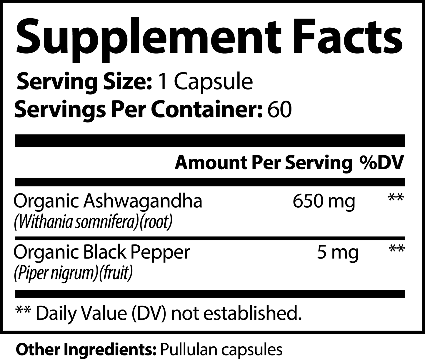 ASHWA-CHARGE! Organic Ashwagandha with Black Pepper