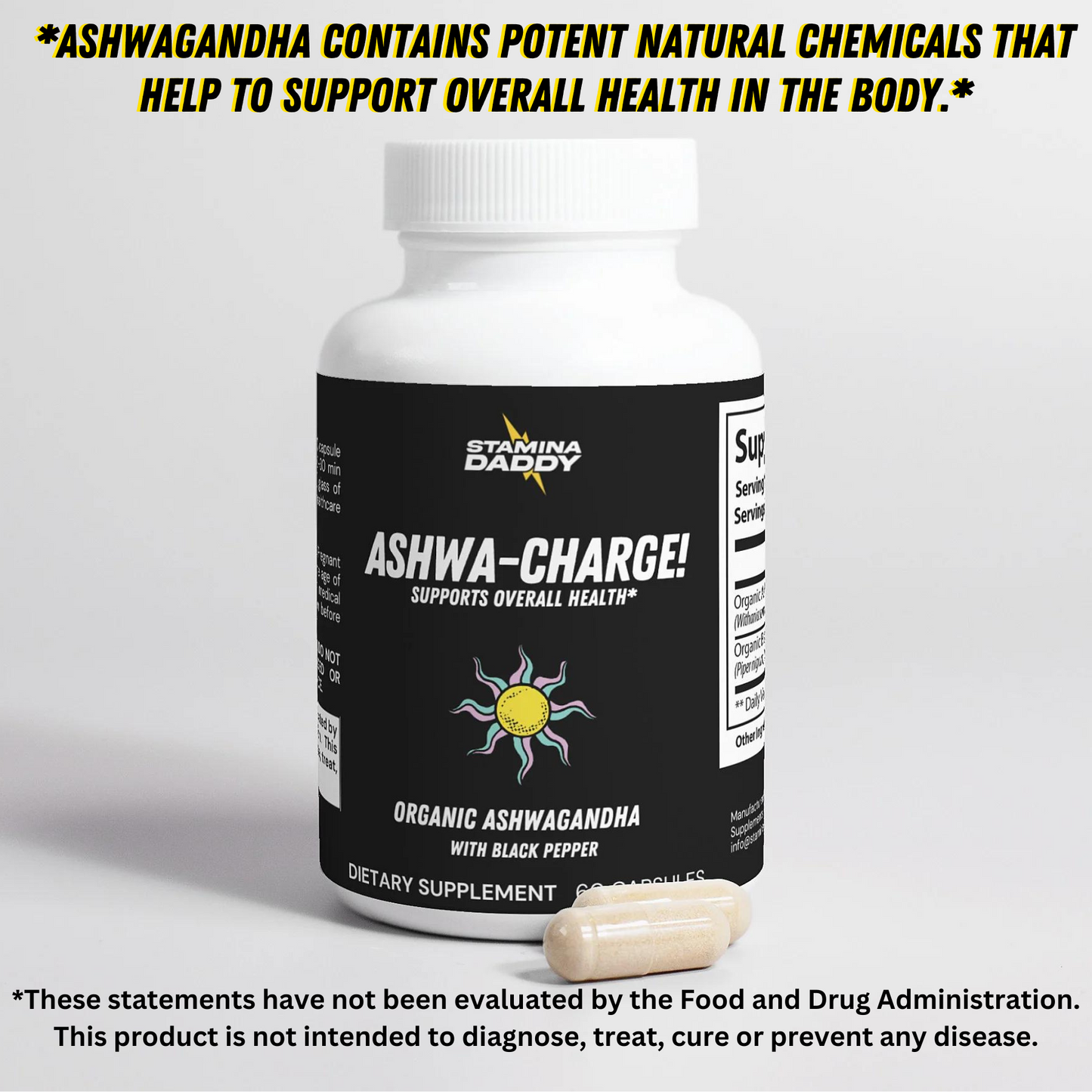 ASHWA-CHARGE! Organic Ashwagandha with Black Pepper