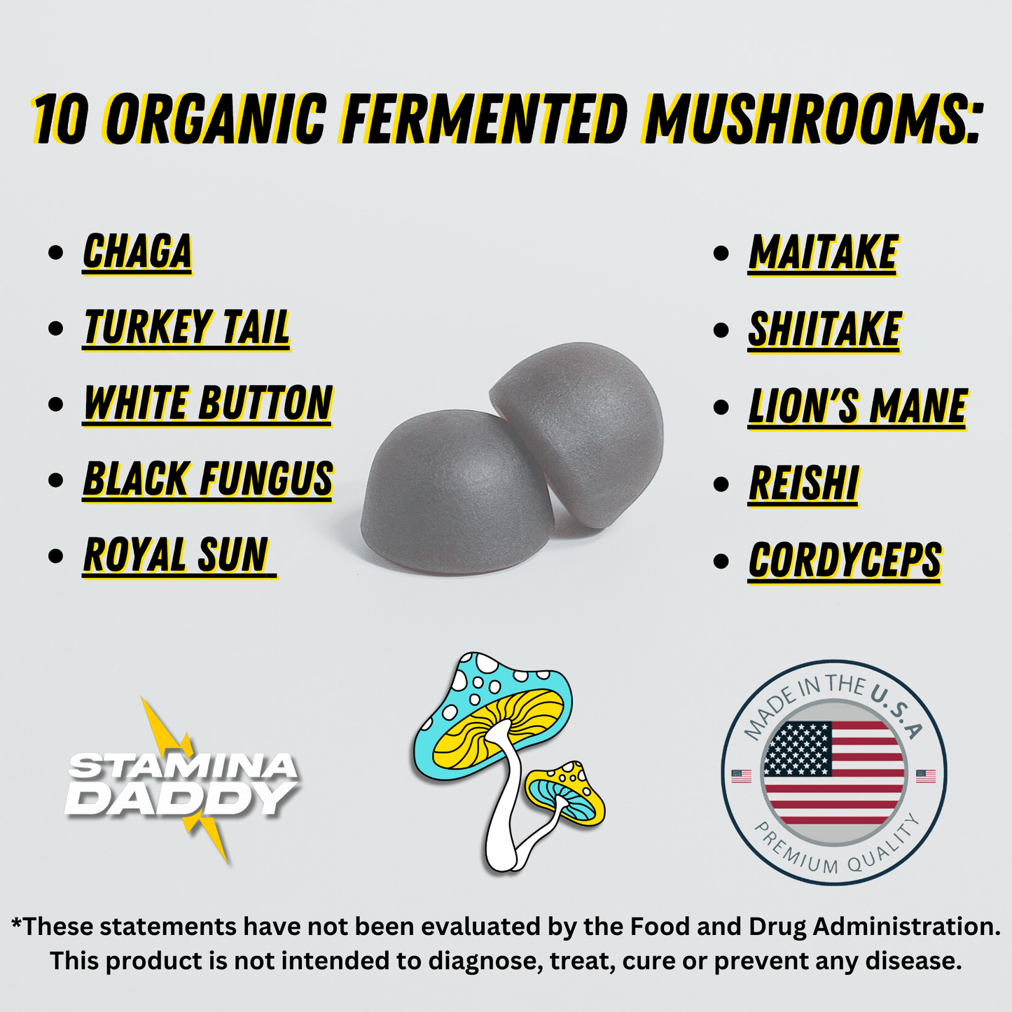 SHROOM BOOM! Mushroom Gummies - Functional 10-in-1 Mushrrom Complex